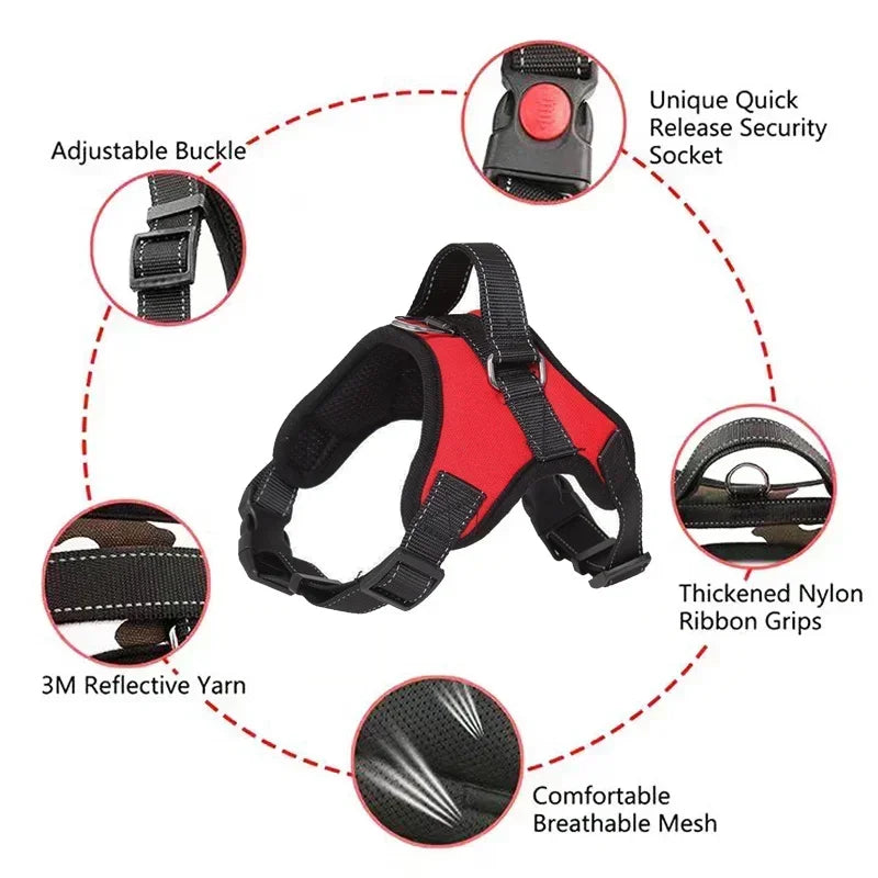 Adjustable Dog Harness Vest for Small, Medium and Large Dogs