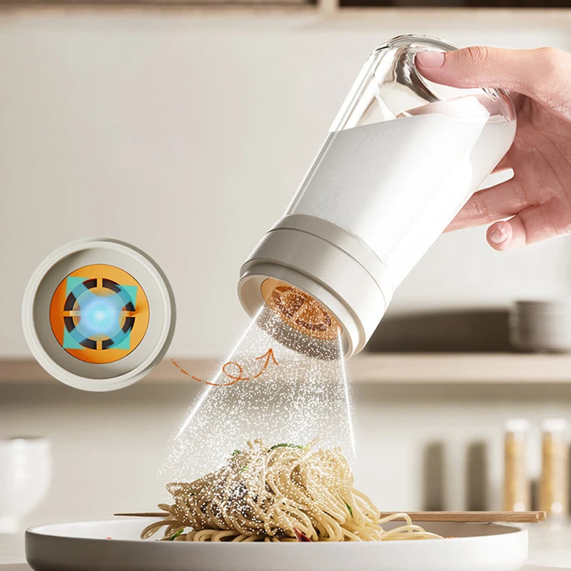 Salt Dispenser No Need Press Salt Tank Glass Sugar Bottle Shaker Canister Kitchen Seasoning Box Moisture-proof Salt Container