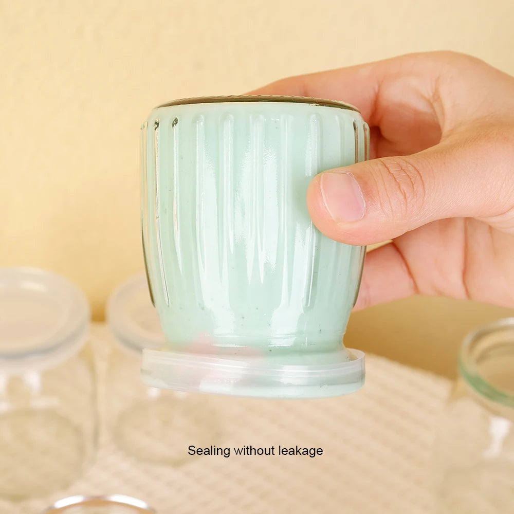 Baking Glass Bottles with Lid Honey Yogurt Pudding Glass Bottle DIY Wishing Bottle Mini Cup Jelly Milk Food Storage Container