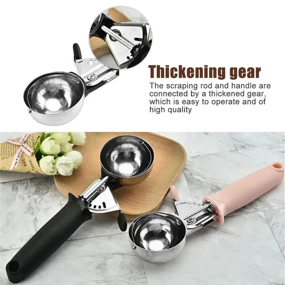 Stainless Steel Ice Cream Scoop with Trigger Release