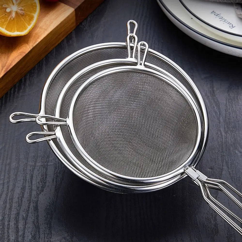 Stainless Steel Fine Mesh Strainer with Handle, 6 to 24cm
