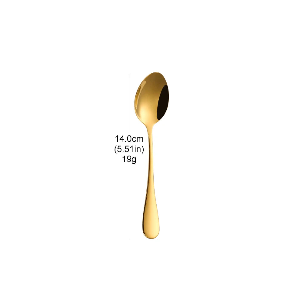 Stainless Steel Coffee and Dessert Spoons, 1 to 3 Pack, 4 Colours