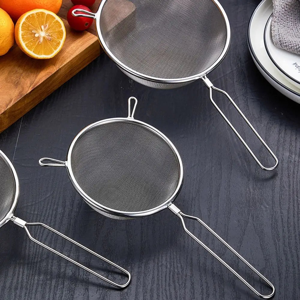 Stainless Steel Fine Mesh Strainer with Handle, 6 to 24cm