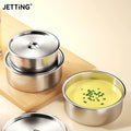Stainless Steel Steamed Egg Bowl Ramen Rice Fruit Salad Stew Bowls With Lids Soup Cup Food Container Kitchen Tableware Supplies