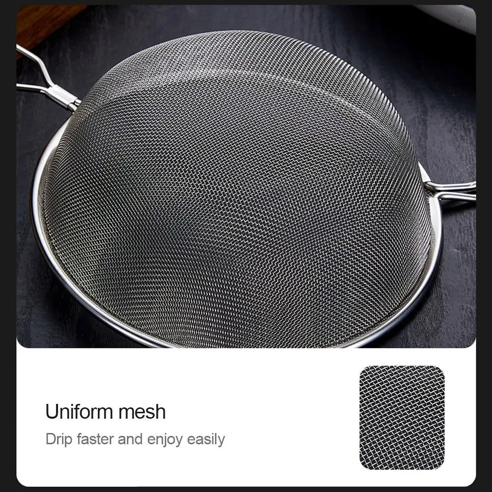Stainless Steel Fine Mesh Strainer with Handle, 6 to 24cm