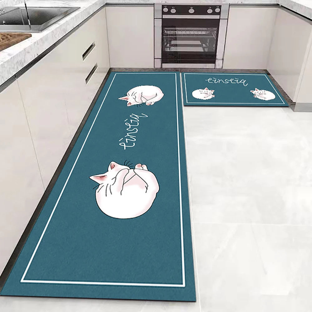 Soft Washable Kitchen Floor Mat and Runner, Anti-Slip, 40 to 160cm