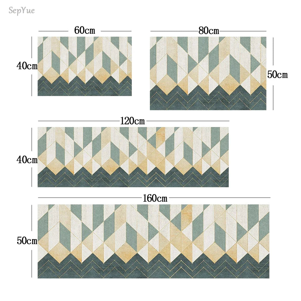 Soft Washable Kitchen Floor Mat and Runner, Anti-Slip, 40 to 160cm