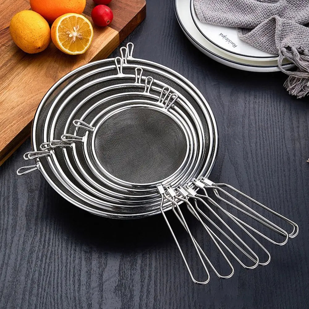 Stainless Steel Fine Mesh Strainer with Handle, 6 to 24cm