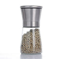 Manual Salt and Pepper Grinder with Glass Body, 180 or 200ml