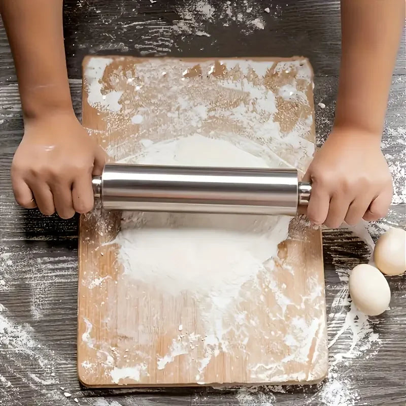 Stainless Steel Rolling Pin, Non-Stick Surface, 2 Sizes