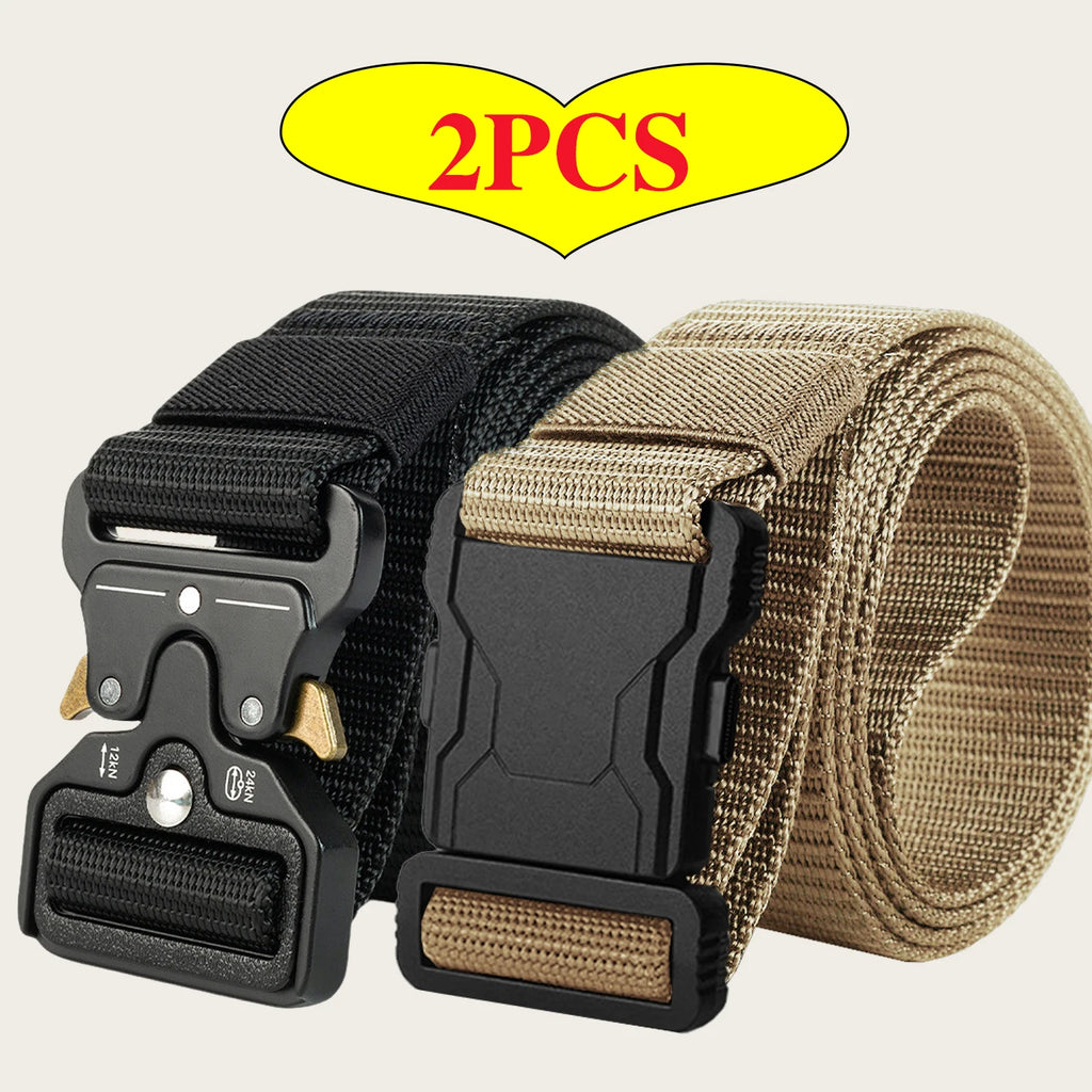 Nylon Web Belt with Quick-Release Buckle, 2 Pack