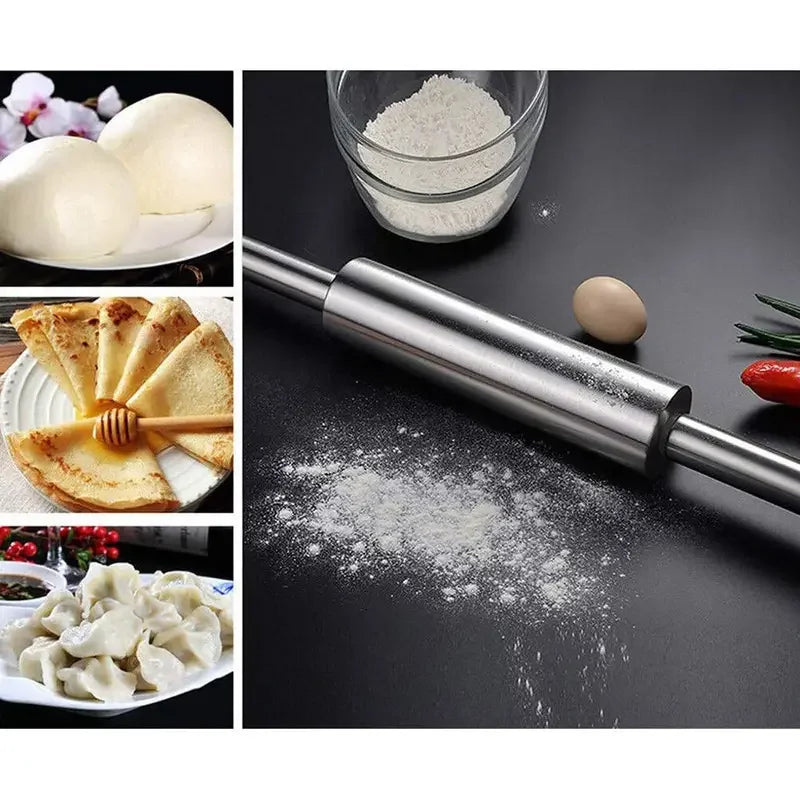 Stainless Steel Rolling Pin, Non-Stick Surface, 2 Sizes