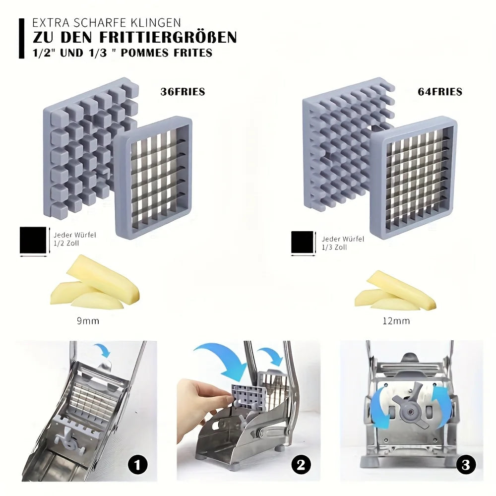 Stainless Steel Vegetable Chopper and Chip Cutter