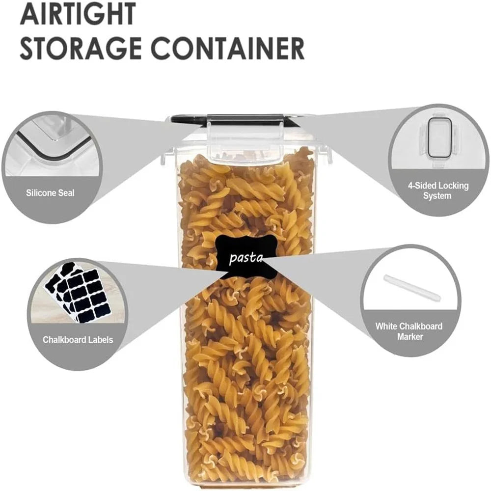 7-Piece Airtight Food Storage Container Set with Labels and Pen