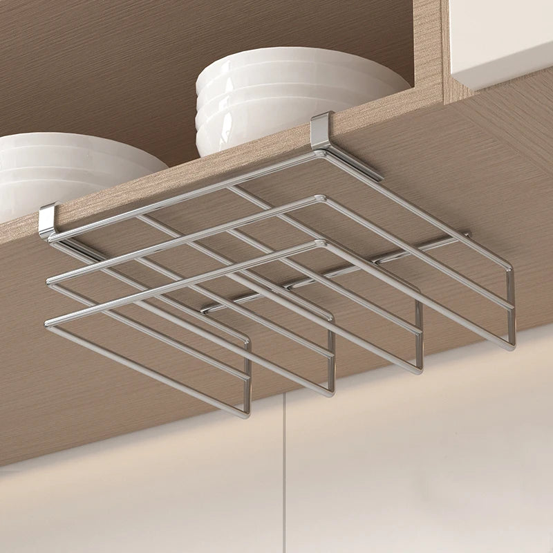 Under-Cabinet Chopping Board and Pot Lid Rack