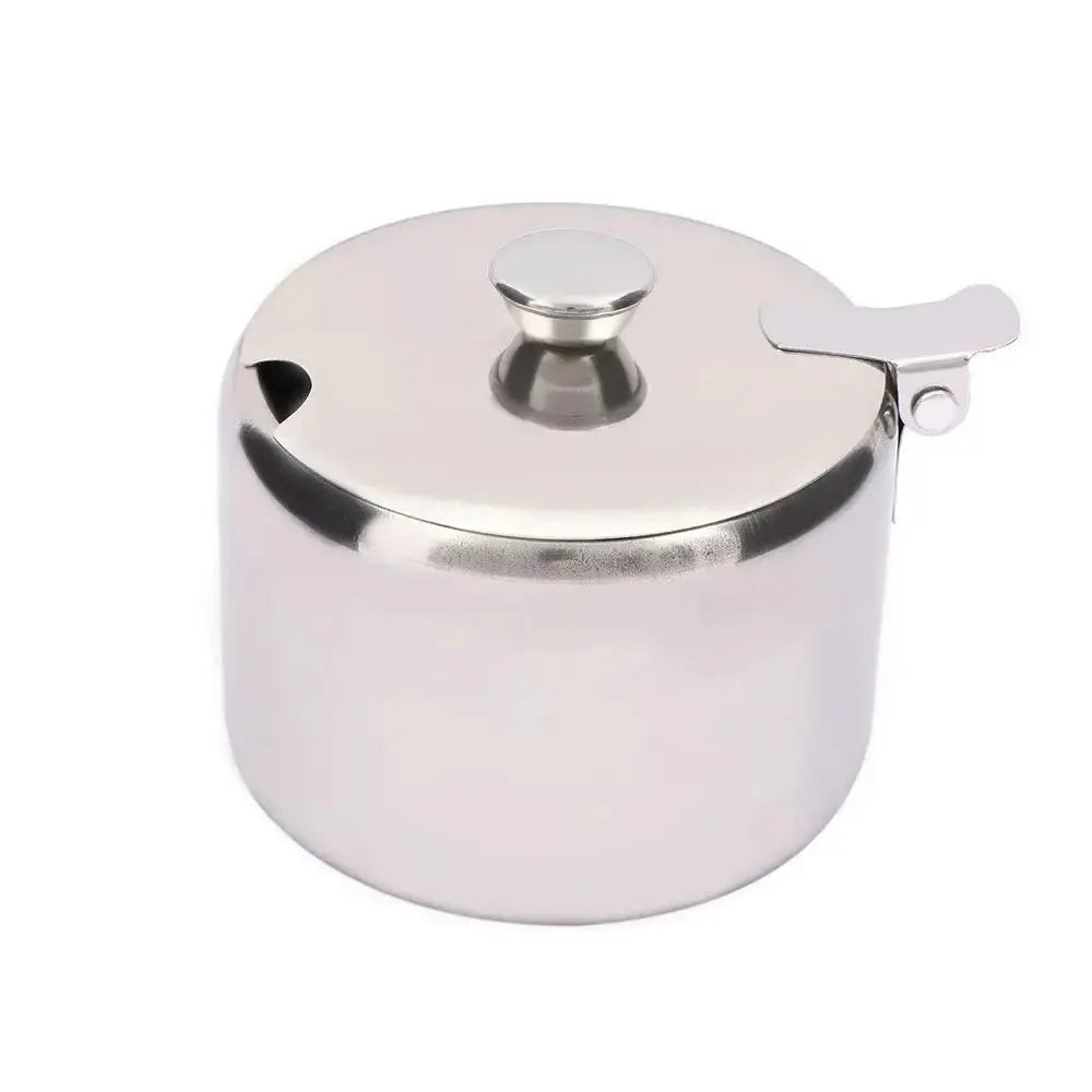 1Pcs Mini Sugar Container with Lid Spoon Sauce Cans Sugar Jam Salt Pot Seasoning Pot Spice Storage Jar Kitchen Supplies