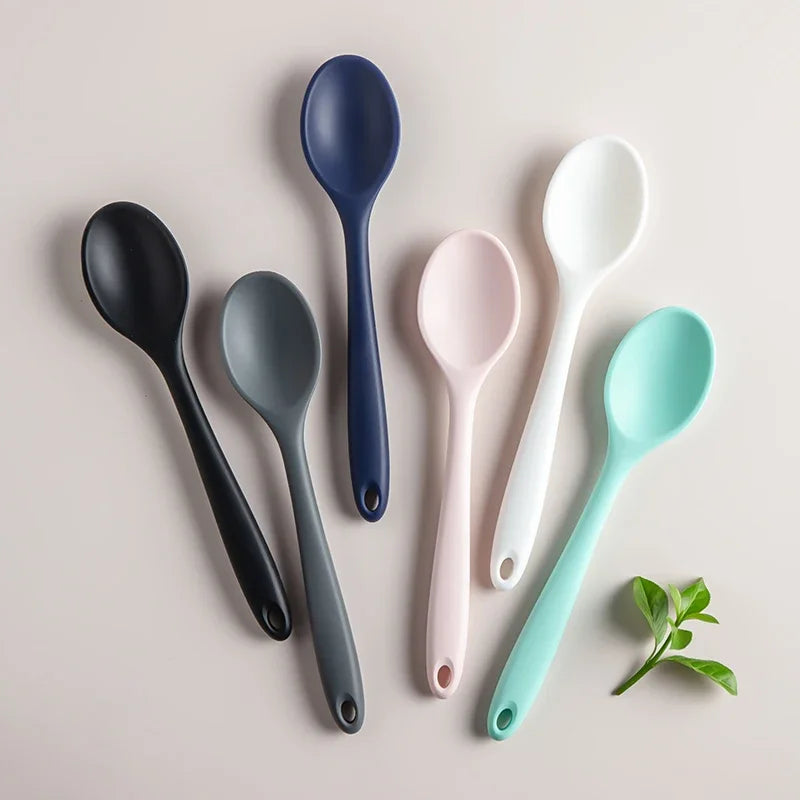 Silicone Mixing and Serving Spoons, Set of 3