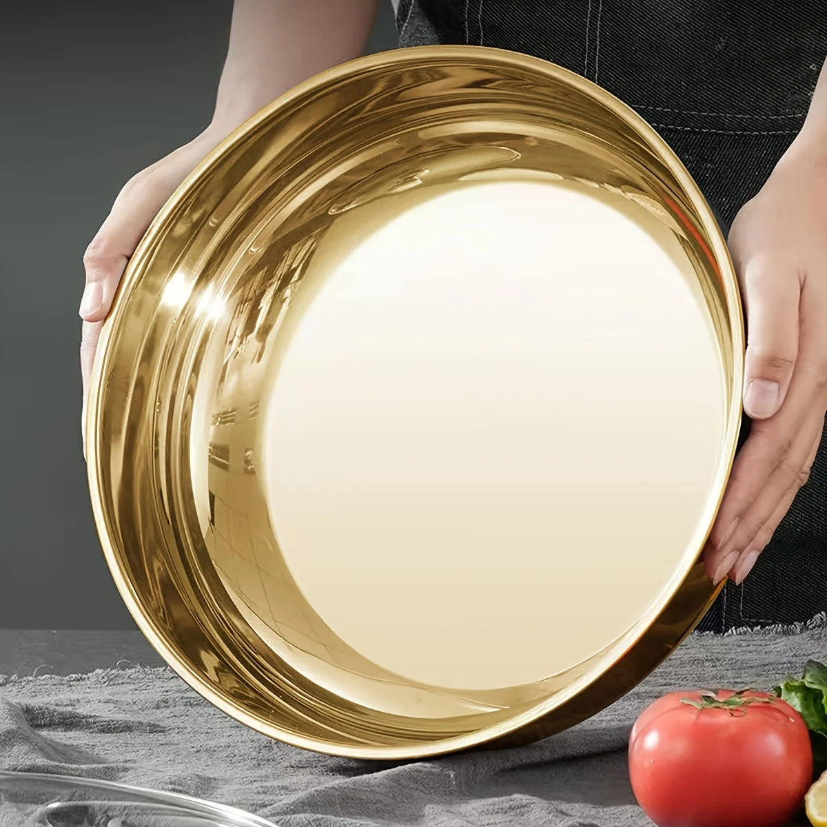 Gold Stainless Steel Mixing Bowl, 316 Grade