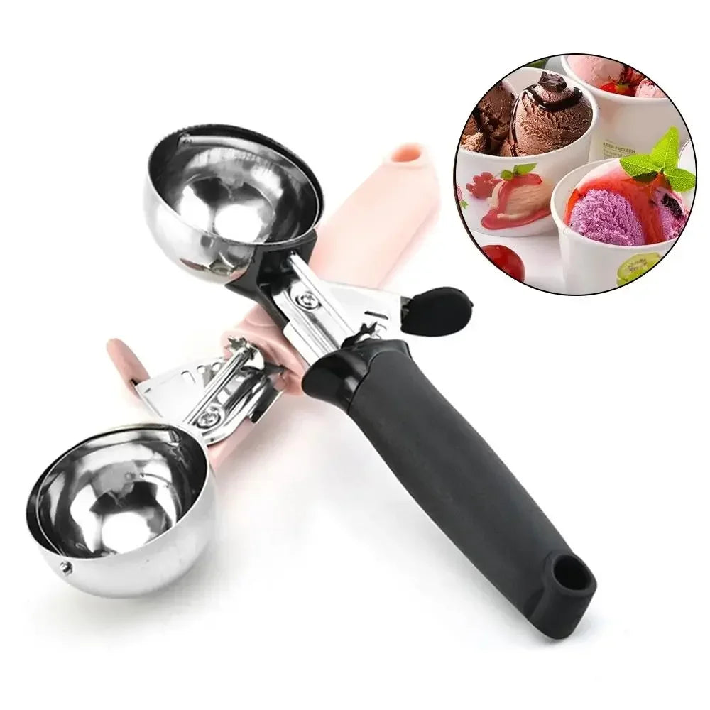 Stainless Steel Ice Cream Scoop with Trigger Release