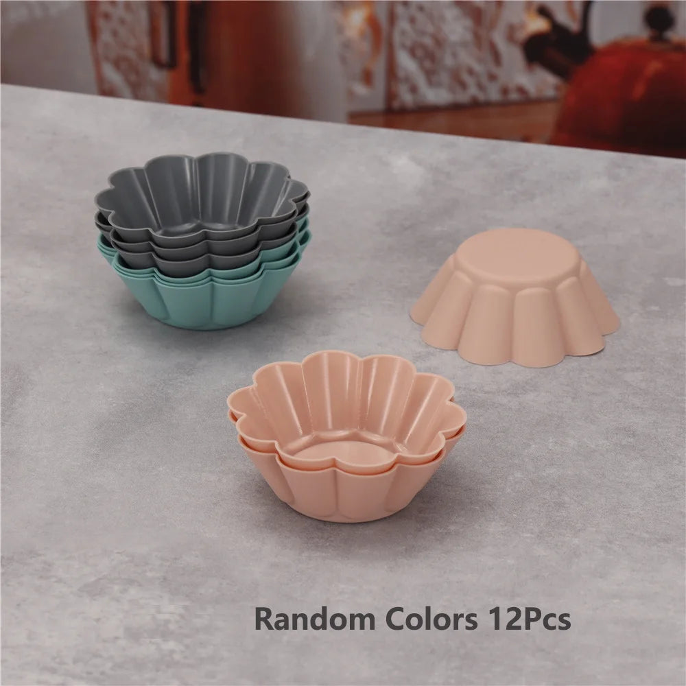 Silicone Muffin and Cupcake Moulds, 12 Pack