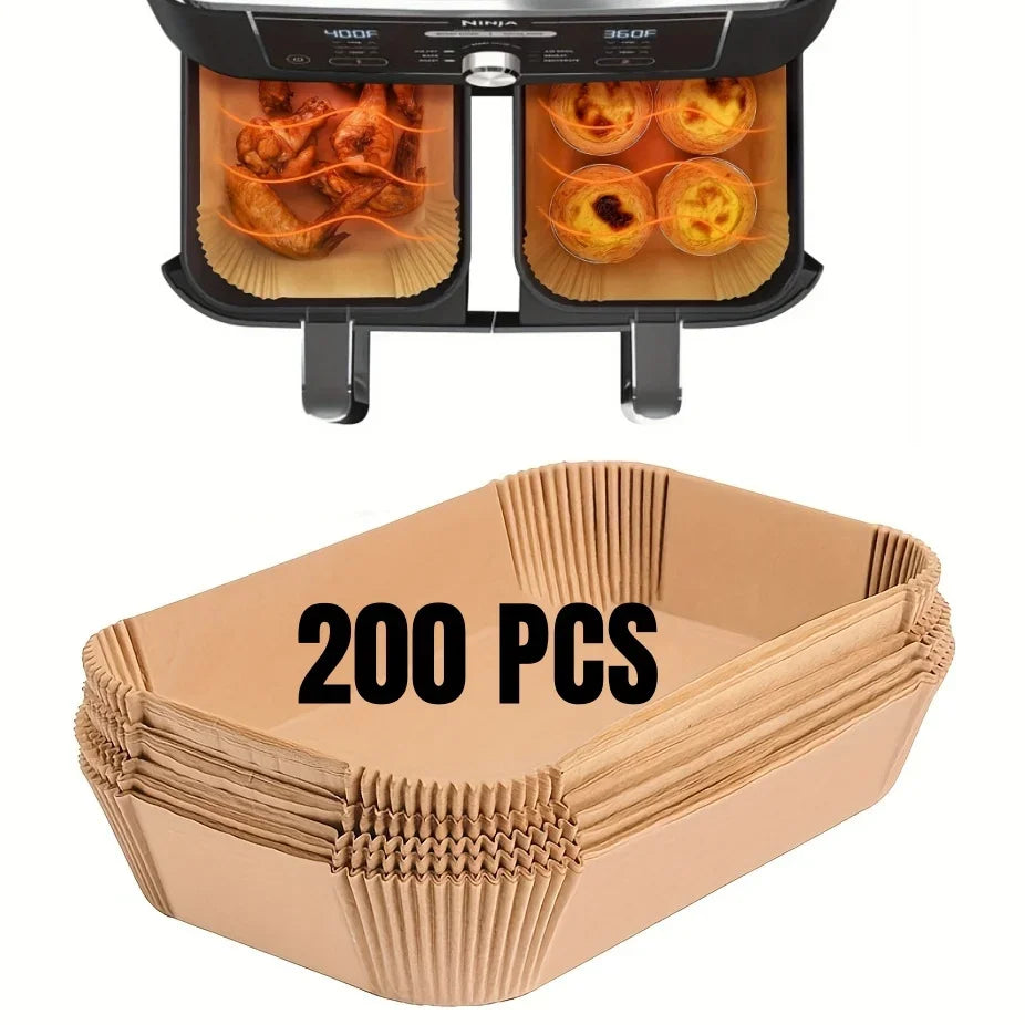 Disposable Air Fryer Paper Liners, 50 to 200 Pack
