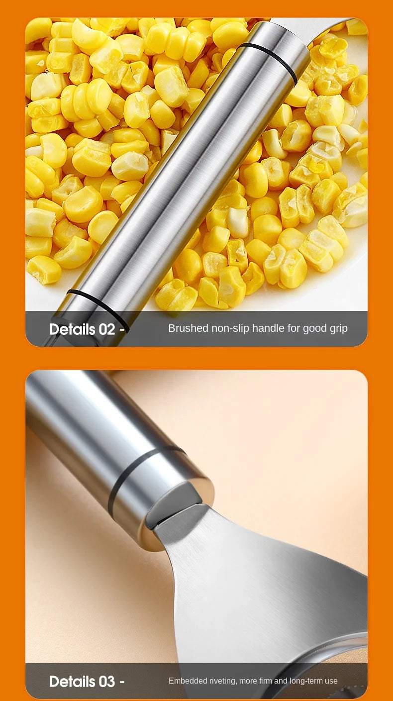 Stainless Steel Corn Stripper and Kerneler, Corn Cob Peeler Tool