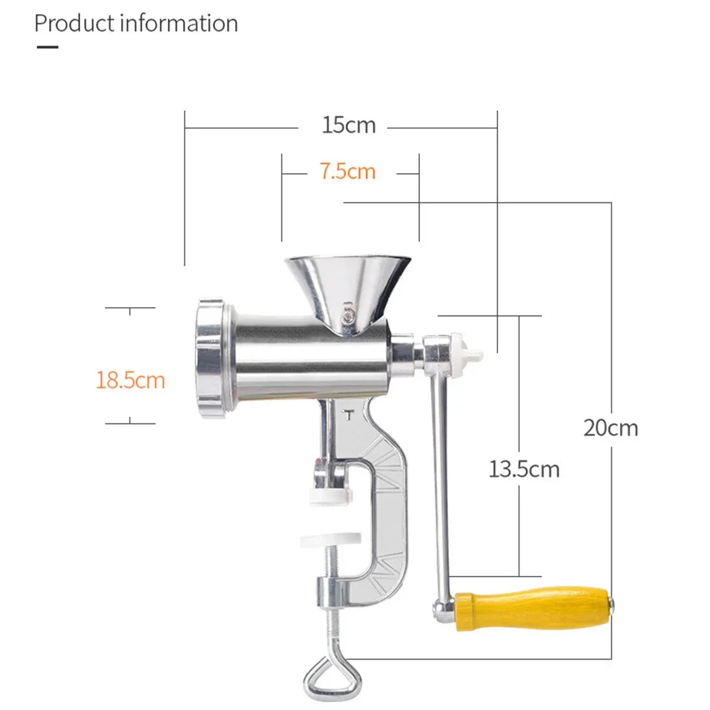 Manual Meat Grinder, Hand Crank Mincer and Sausage Stuffer with Table Clamp