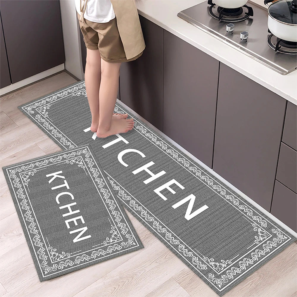 Soft Washable Kitchen Floor Mat and Runner, Anti-Slip, 40 to 160cm