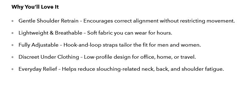 Adjustable Back Shoulder Posture Corrector Belt UK Clavicle Spine Support Brace - Ammpell