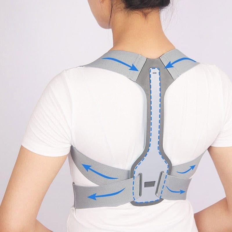 Adjustable Back Shoulder Posture Corrector Belt UK Clavicle Spine Support Brace Reshape Body Health Fixer Tape corrector - Ammpell  