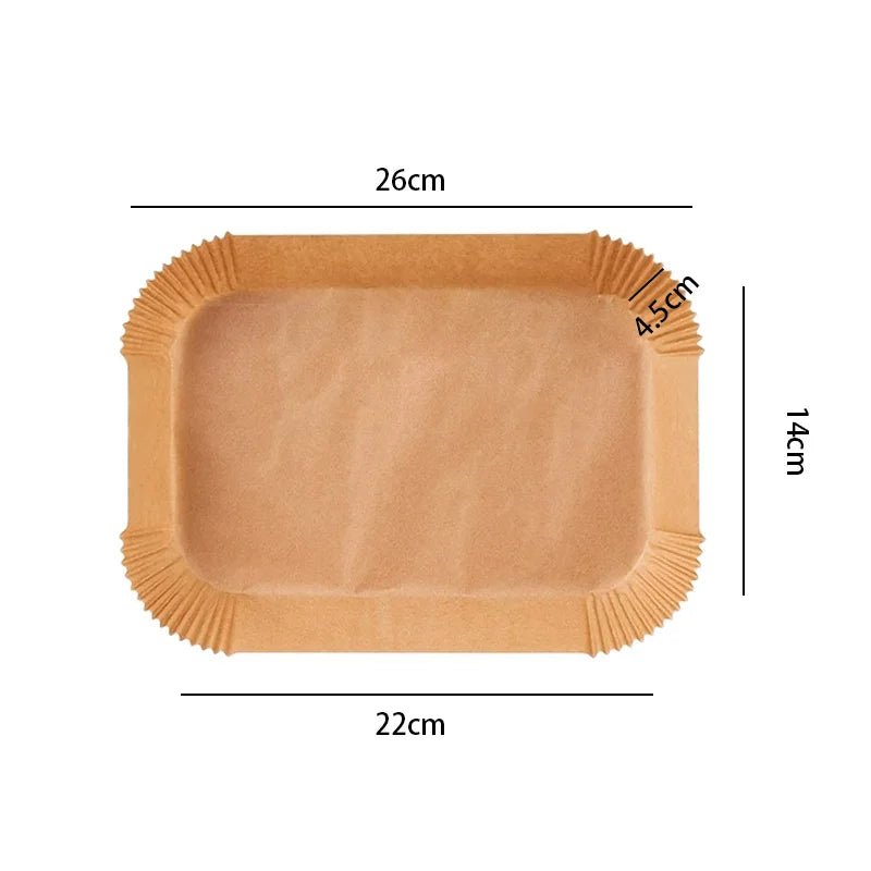 Air Fryer Paper Liners Disposable Oil-proof Waterproof Baking Paper Round Square And Rectangle Parchment Kitchen Party Supplies - Ammpell