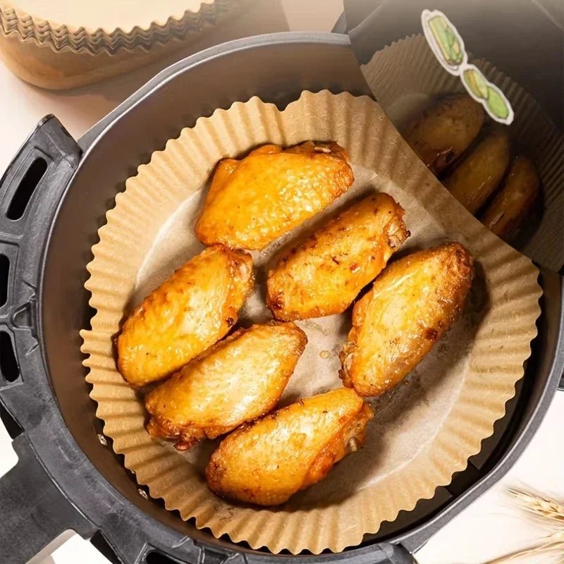 Air Fryer Paper Liners Disposable Oil-proof Waterproof Baking Paper Round Square And Rectangle Parchment Kitchen Party Supplies - Ammpell