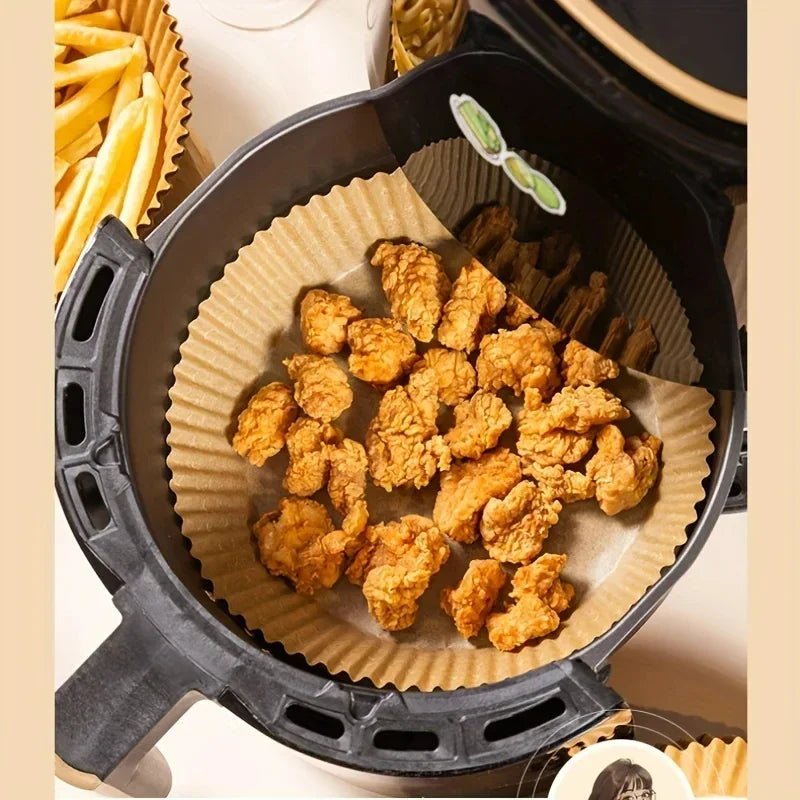 Air Fryer Paper Liners Disposable Oil-proof Waterproof Baking Paper Round Square And Rectangle Parchment Kitchen Party Supplies - Ammpell