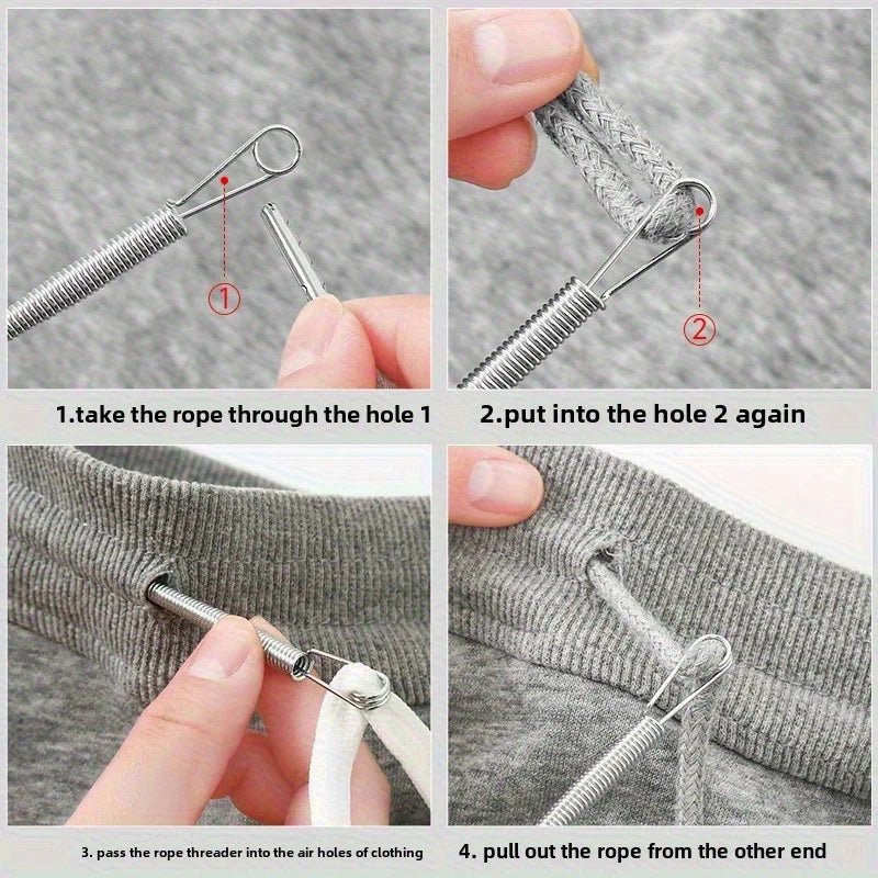 Bendable Drawstring Threader Clip for Hoodies and Waistbands - Ammpell