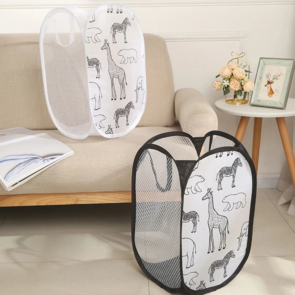 Cartoon Giraffe Laundry Basket Home Dirty Clothes Basket Miscellaneous Sorting and Storage Basket Bathroom Organizer Storage - Ammpell