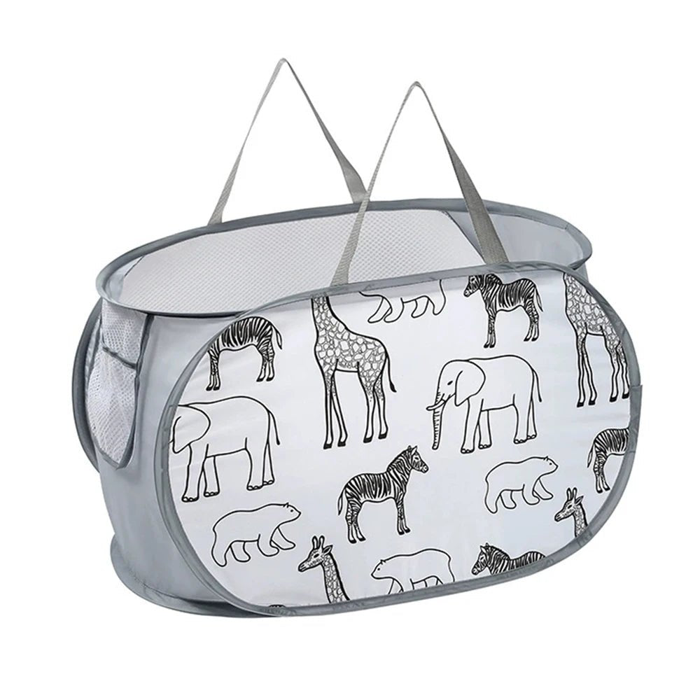 Cartoon Giraffe Laundry Basket Home Dirty Clothes Basket Miscellaneous Sorting and Storage Basket Bathroom Organizer Storage - Ammpell