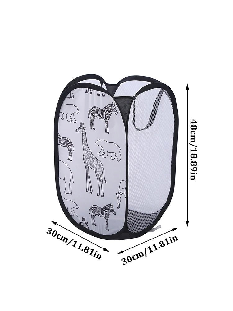 Cartoon Giraffe Laundry Basket Home Dirty Clothes Basket Miscellaneous Sorting and Storage Basket Bathroom Organizer Storage - Ammpell