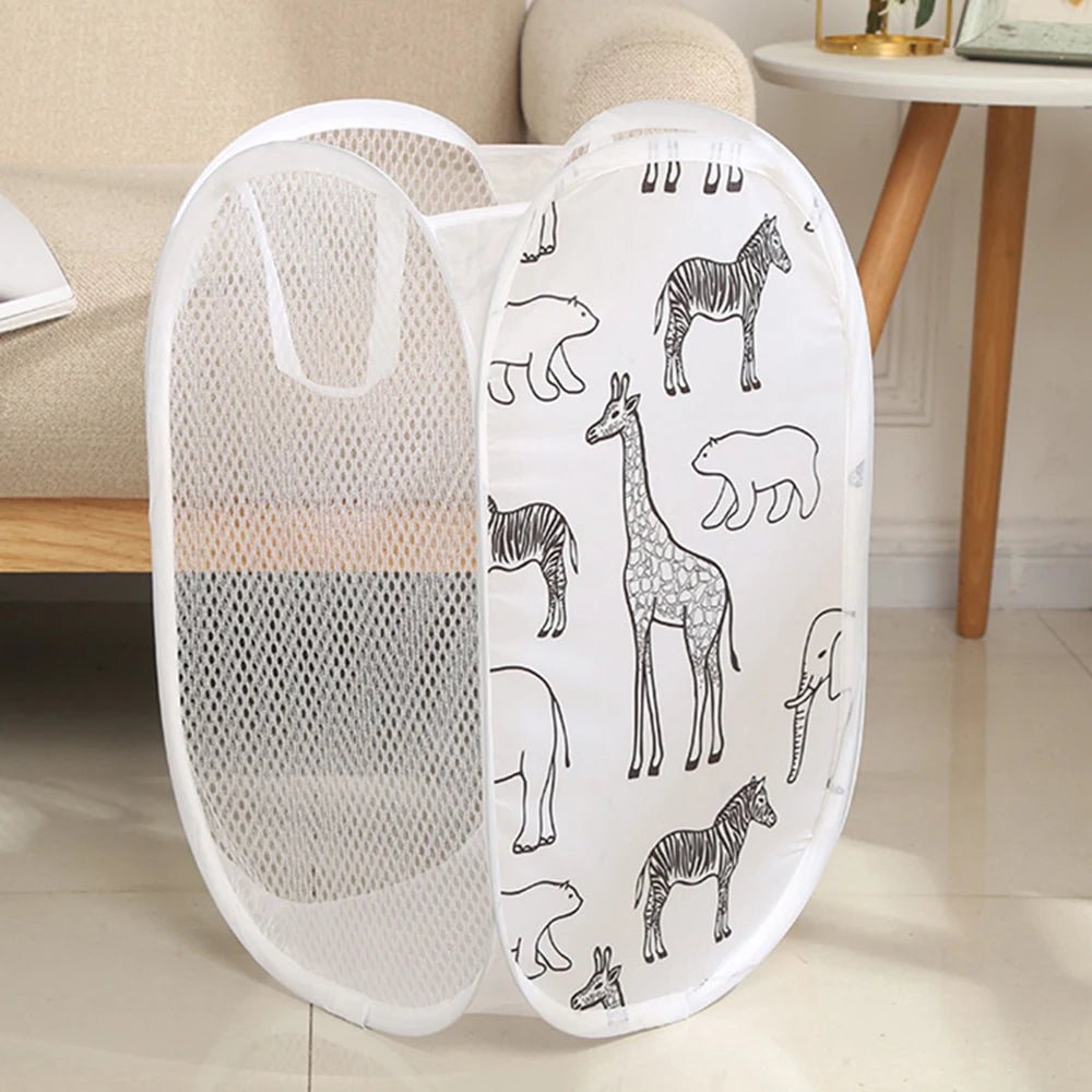 Cartoon Giraffe Laundry Basket Home Dirty Clothes Basket Miscellaneous Sorting and Storage Basket Bathroom Organizer Storage - Ammpell