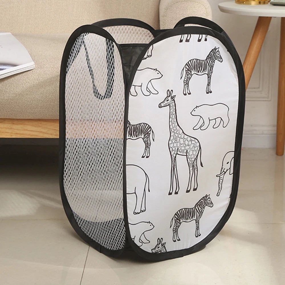 Cartoon Giraffe Laundry Basket Home Dirty Clothes Basket Miscellaneous Sorting and Storage Basket Bathroom Organizer Storage - Ammpell