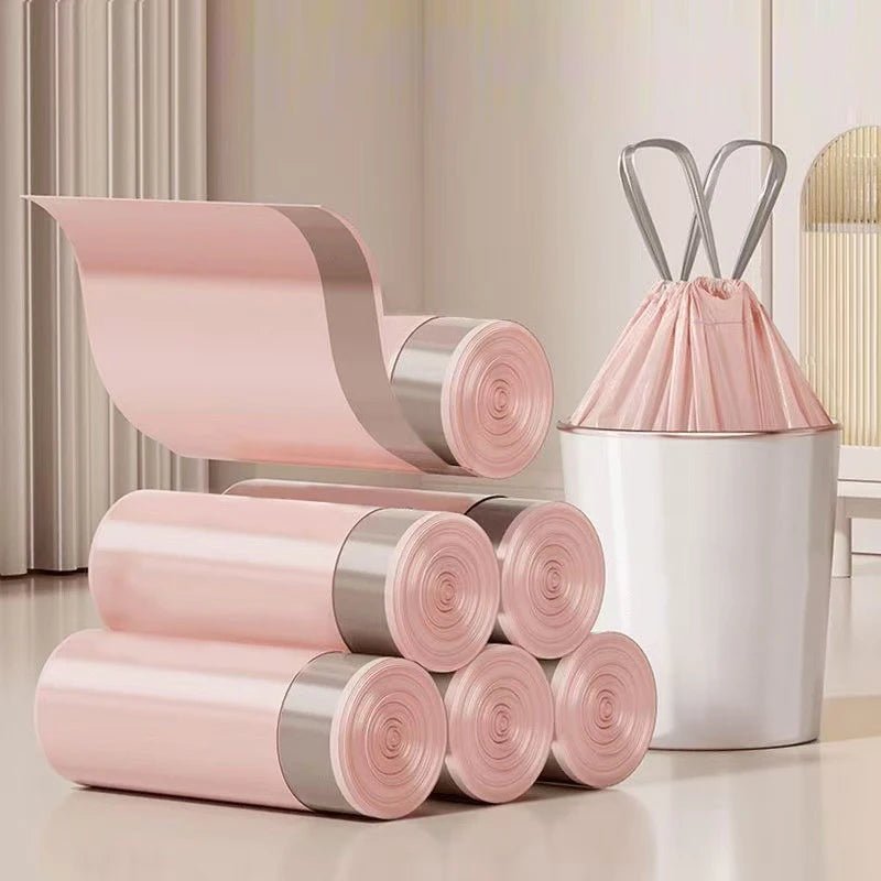 Drawstring Small Trash Bags 4 Gallon Thicken Drawstring Small Garbage Bags for Kitchen Bathroom Bedroom Home Office Trash - Ammpell
