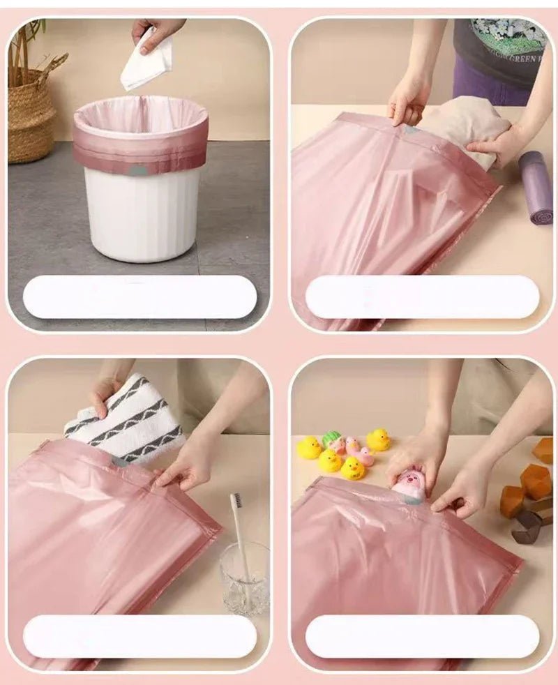 Drawstring Small Trash Bags 4 Gallon Thicken Drawstring Small Garbage Bags for Kitchen Bathroom Bedroom Home Office Trash - Ammpell