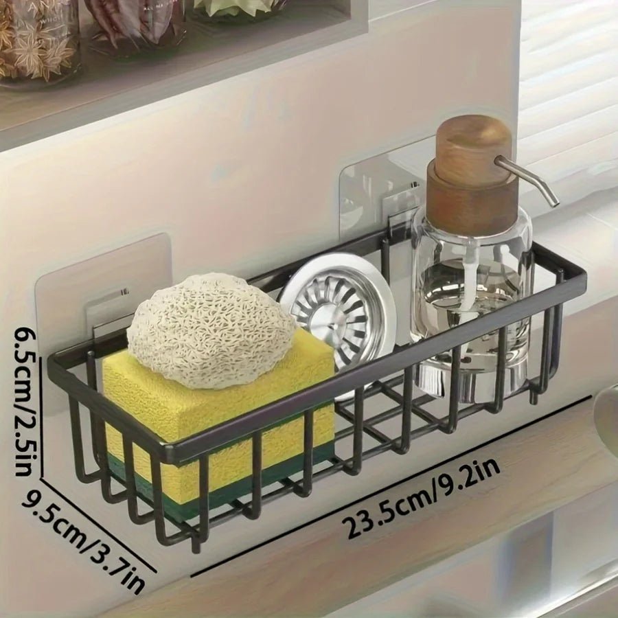 Easy-to-Install Kitchen Sink Organizer, No Drilling Required, Multipurpose Storage Rack Suitable for Sponges,Brushes, and Towels - Ammpell
