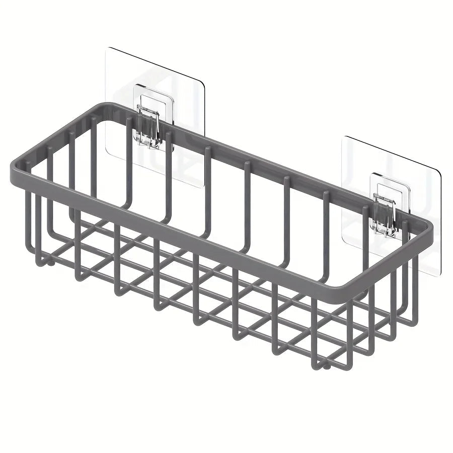 Easy-to-Install Kitchen Sink Organizer, No Drilling Required, Multipurpose Storage Rack Suitable for Sponges,Brushes, and Towels - Ammpell