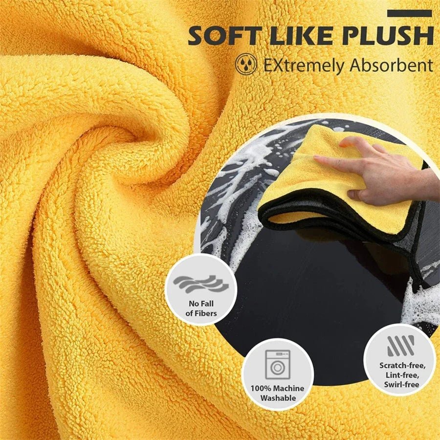 Microfiber Cleaning Cloths, Double Layer, 30x30cm and 30x60cm - Ammpell