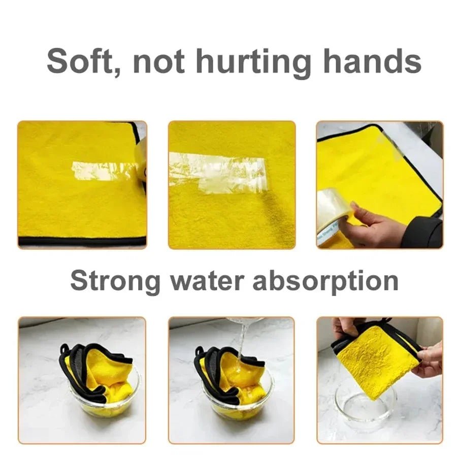 Microfiber Cleaning Cloths, Double Layer, 30x30cm and 30x60cm - Ammpell