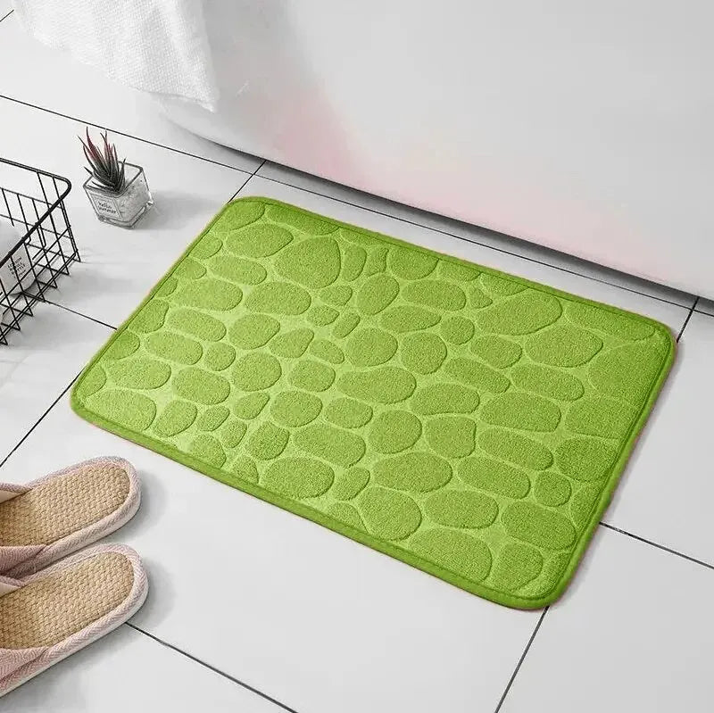 Pebble Textured Microfiber Bath Mat with Non-Slip Backing, 40x60cm - Ammpell