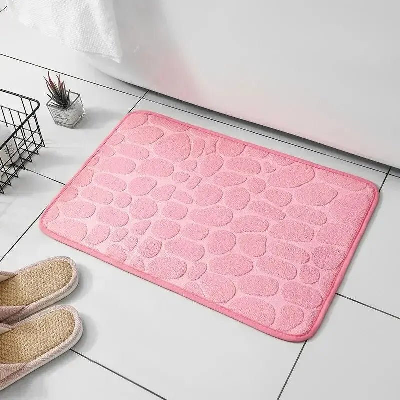 Pebble Textured Microfiber Bath Mat with Non-Slip Backing, 40x60cm - Ammpell