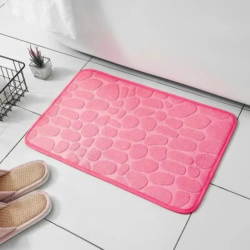 Pebble Textured Microfiber Bath Mat with Non-Slip Backing, 40x60cm - Ammpell