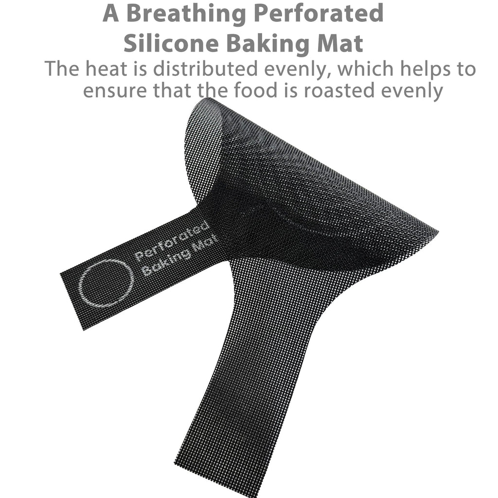 Perforated Silicone Bread Sling for Dutch Oven, with Long Handle, Nonstick & Reusable, Bread Baking Mat for Sourdough Transfer - Ammpell