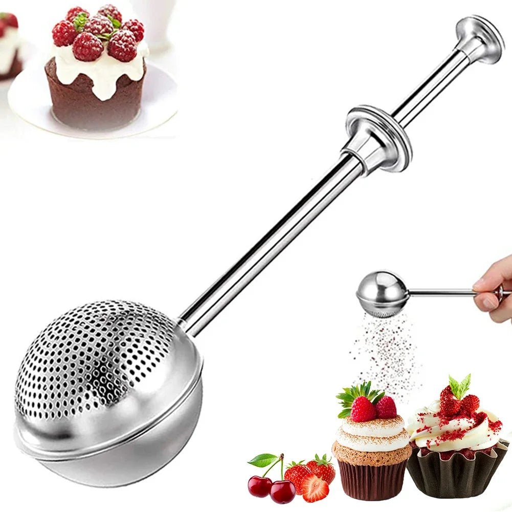 Powder Shaker Sugar Duster Flour Sugar Sieve For Powdered Sugar And Spices Cake Decorating Tool Baking Accessory - Ammpell